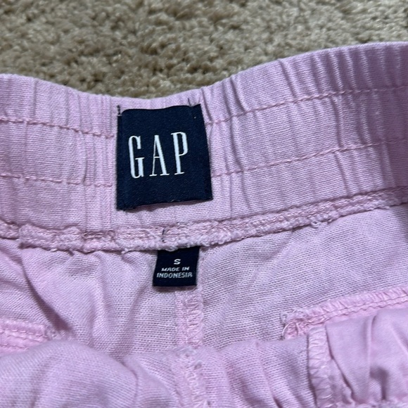 Gap Pink  Linen Blend Womens Drawstring Shorts Elastic Waist Pockets Small - Picture 3 of 5